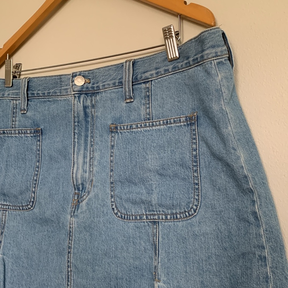 NWOT Madewell Pleated Denim Mini Skirt in
Stilecrost Wash 32 • - Picture 6 of 11